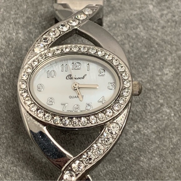 Osirock silver tone crystal rhinestone cubic zirconia stainless steel watch - Picture 4 of 8